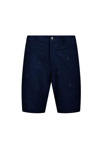 Picture of Original Penguin ZNS Men's All Over Pete Embroided Shorts - Black Iris