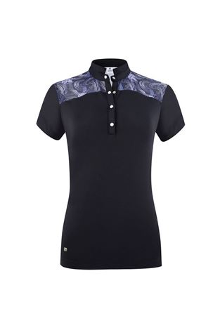 Show details for Daily Sports Ladies Sigrid Short Sleeve Polo Shirt - Navy