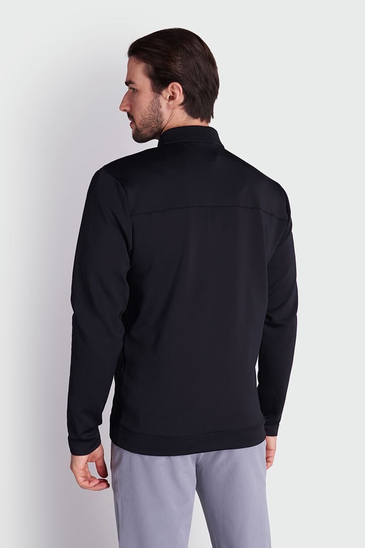 Picture of Calvin Klein Men's Braid Half Zip Sweater - Black - XL ONLY