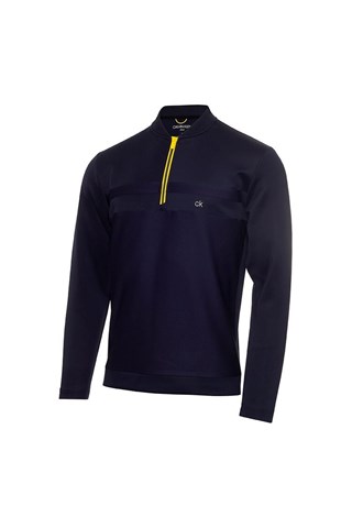 Picture of Calvin Klein Men's Braid Half Zip Sweater - Navy - XXL Only