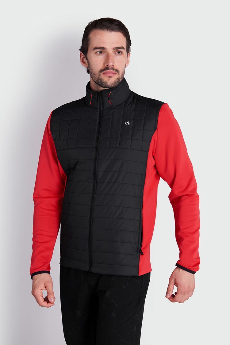Picture of Calvin Klein zns Men's Vardon Hybrid Jacket - Power Red / Black - XXL Only