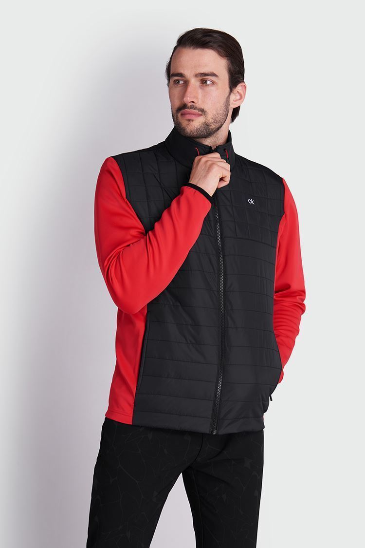 Picture of Calvin Klein zns Men's Vardon Hybrid Jacket - Power Red / Black - XXL Only