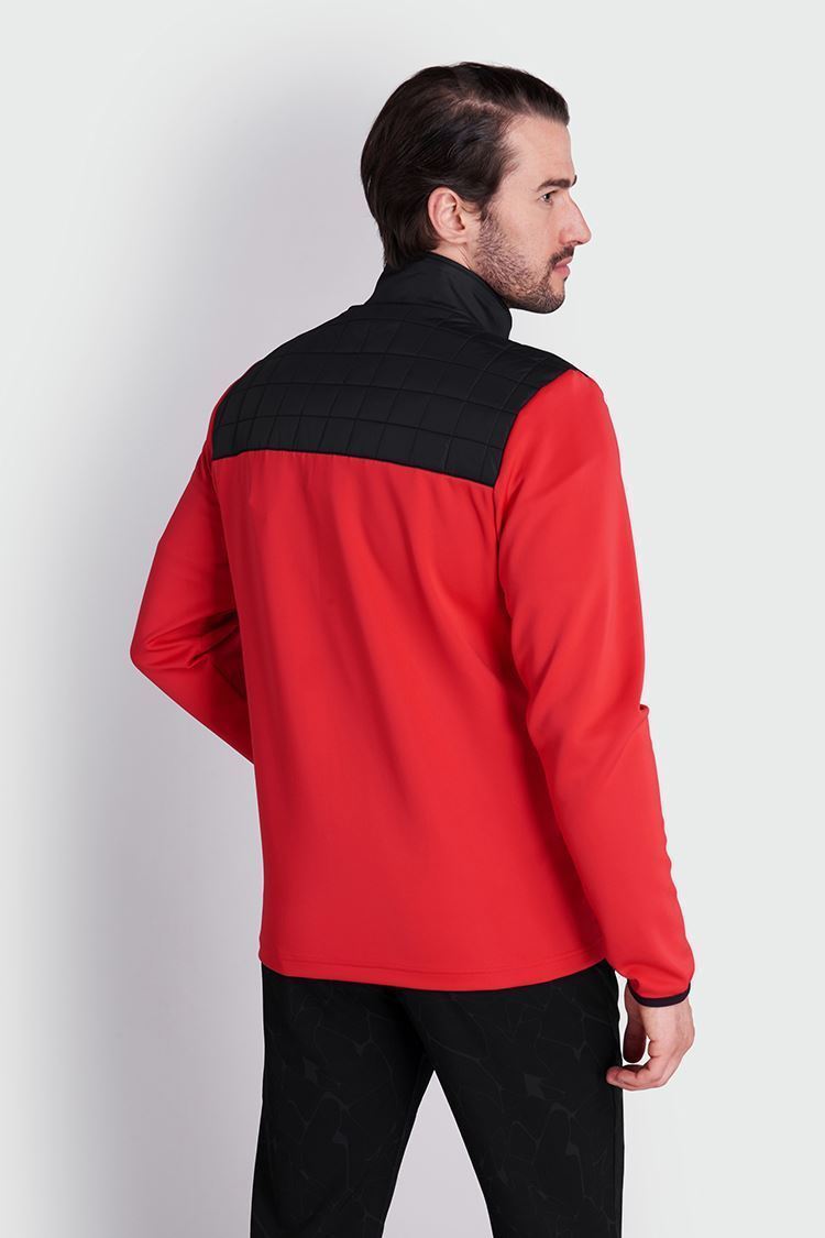 Picture of Calvin Klein zns Men's Vardon Hybrid Jacket - Power Red / Black - XXL Only