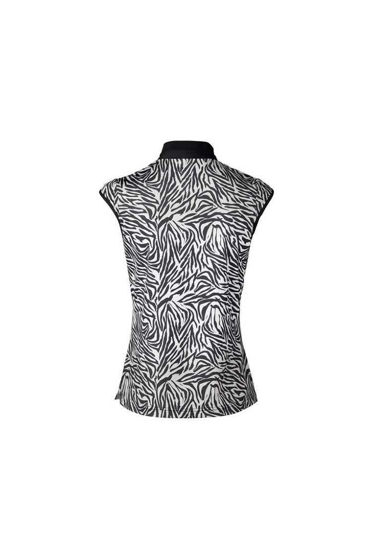 Picture of Daily Sports Ladies Tiana Cap Sleeveless Polo Shirt - Black