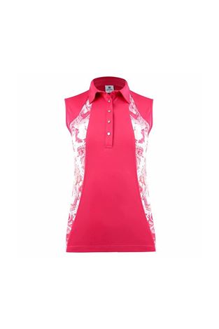 Show details for Daily Sports Ladies Adelina Sleeveless Polo Shirt - Fruit Punch