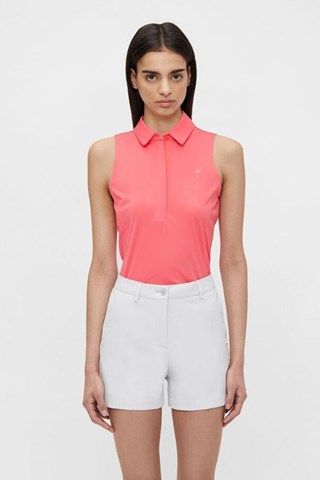 Picture of J Lindeberg zns Ladies Dena Sleeveless Golf Top - Tropical Coral