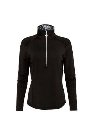 Picture of Swing out Sister zns Ladies Tania 1/4 Zip Top - Black Paisley
