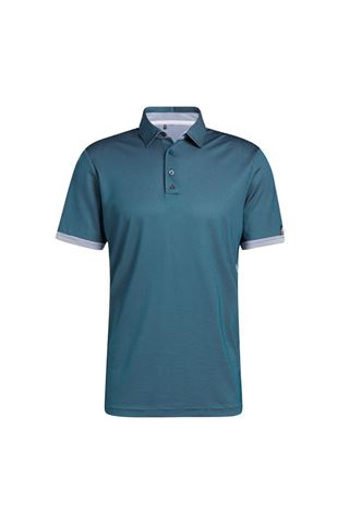 Picture of adidas zns Men's Equipment Mesh Polo Shirt - White / Wild Teal