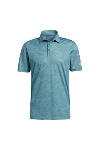 Picture of adidas ZNS Men's Camo Polo Shirt - Wild Teal / Acid Mint