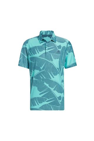 Picture of adidas zns Men's Vibes Print Polo Shirt - Acid Mint / Wild Teal