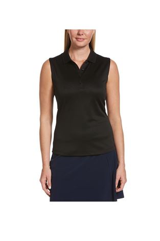 Show details for Callaway Ladies Sleeveless Knit Polo Shirt - Caviar