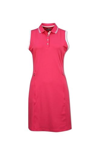 Picture of Callaway zns Ladies Golf Dress with Ribbed Tipping - Raspberry Sorbet