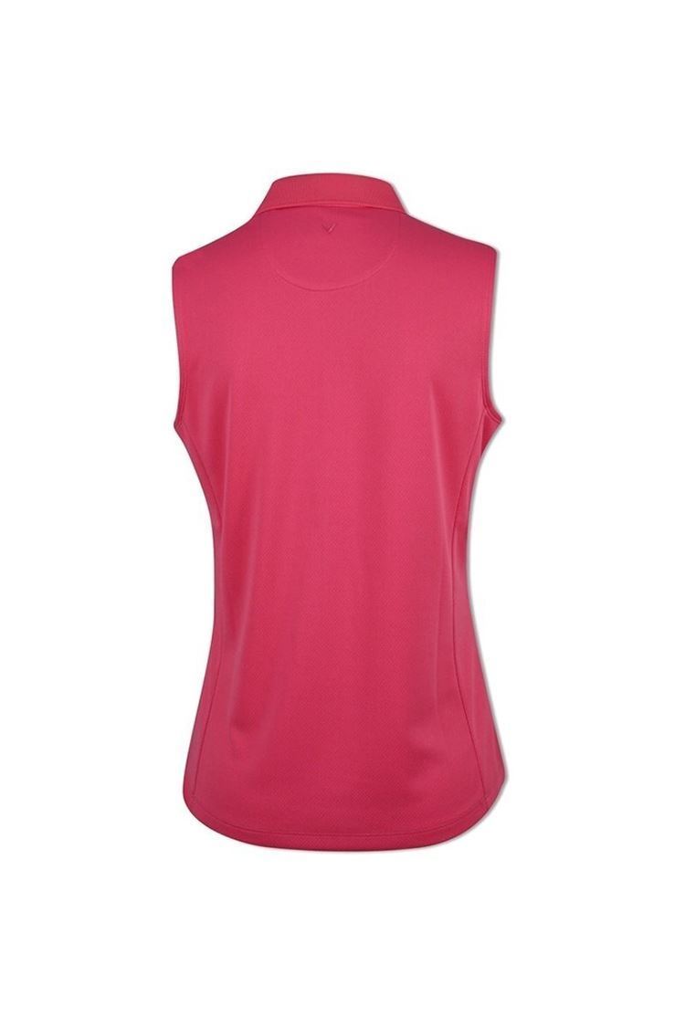 Picture of Callaway zns Ladies Sleeveless Knit Polo Shirt - Raspberry Sorbet
