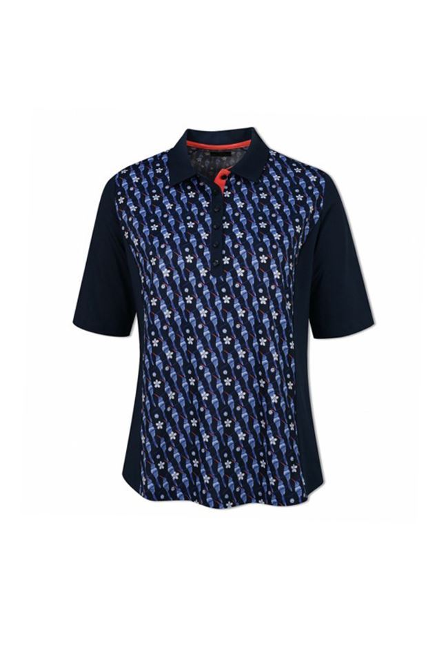 Picture of Callaway zns Ladies Hummingbird Polo Shirt - Peacoat - XS Only