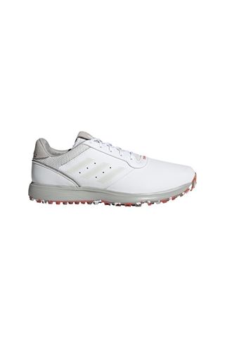 Picture of adidas zns Men's S2G Spikeless Leather Golf Shoes - Cloud White / Grey One / Crew Red