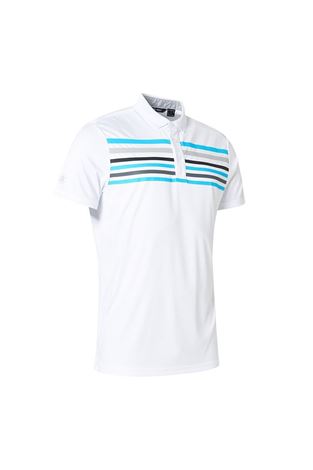 Show details for Abacus Men's Louth Polo Shirt - White / Grey