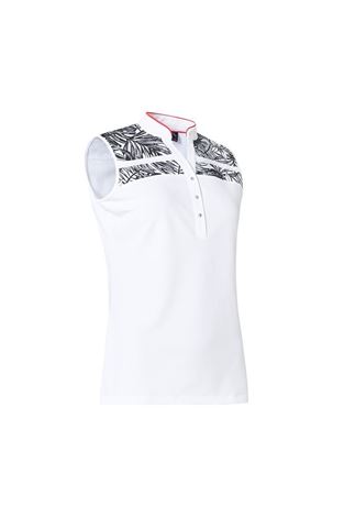 Show details for Abacus Ladies Anne Sleeveless Polo Shirt - Palm 530