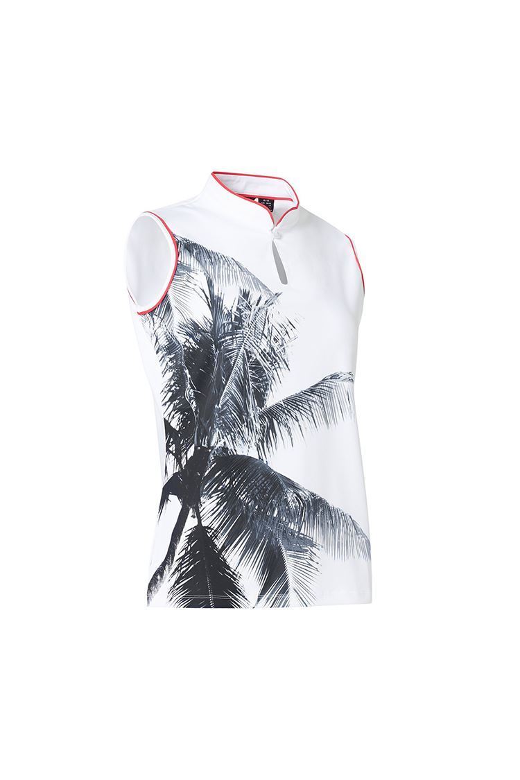 Picture of Abacus Ladies Merion Sleeveless Polo Shirt - White 100