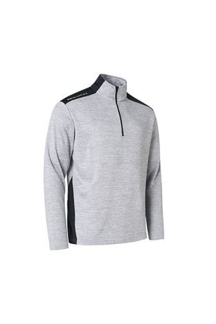 Show details for Abacus Men's Sunningdale half Zip Sweater - It Grey / Black