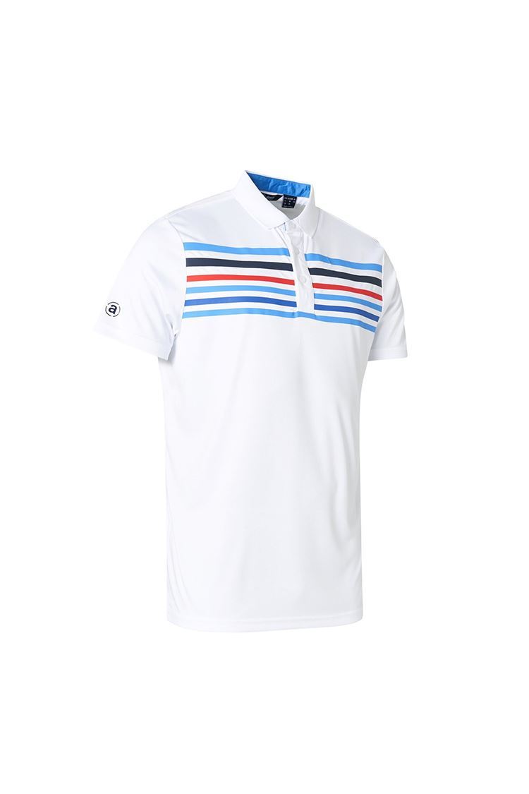 Picture of Abacus Men's Louth Polo Shirt - White / Navy