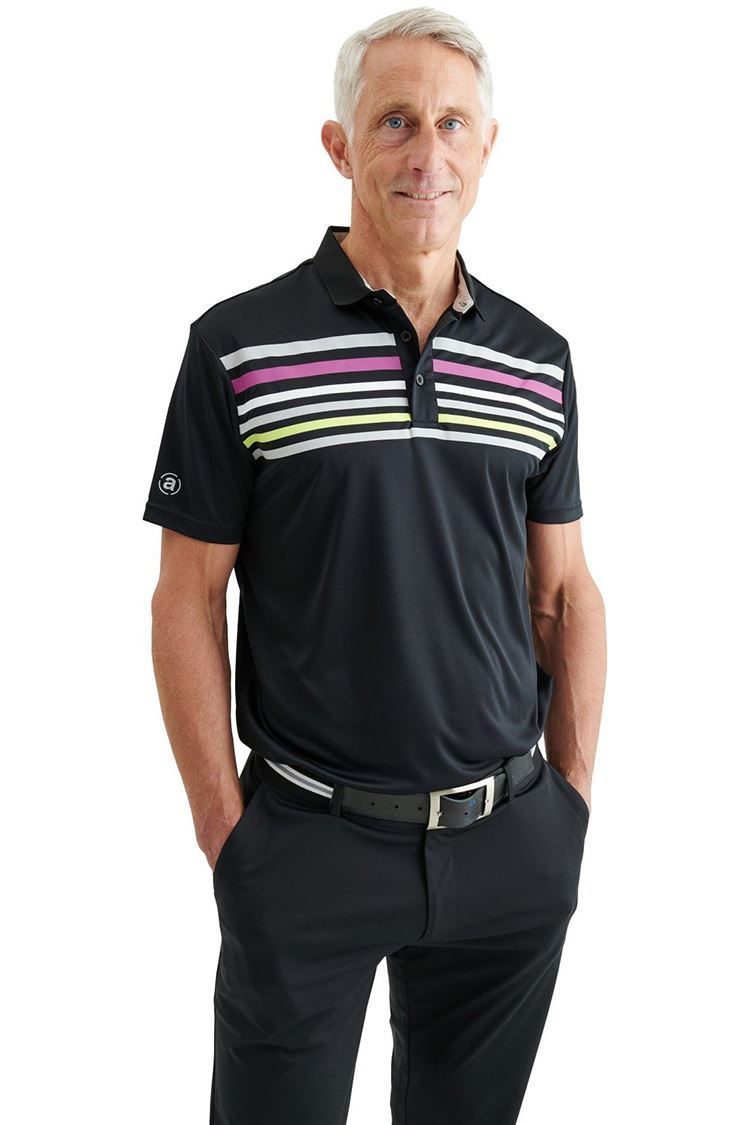 Picture of Abacus Men's Louth Polo Shirt - Black 600