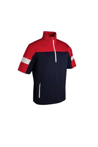 Picture of Sunderland of Scotland zns Men's Cortina Half Sleeve Showerproof Windshirt - Navy / Red / White