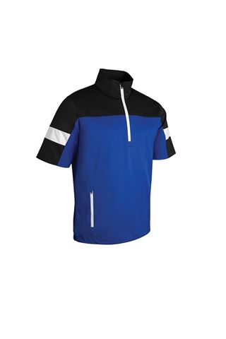 Picture of Sunderland of Scotland zns Men's Cortina Half Sleeve Showerproof Windshirt - Electric Blue / Black / White
