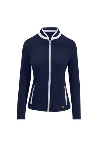 Picture of Pure zns Golf Ladies Mist Plain Midlayer Jacket - Navy