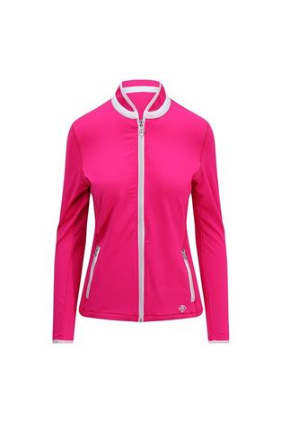 Show details for Pure Golf Ladies Mist Plain Midlayer Jacket - Hot Pink