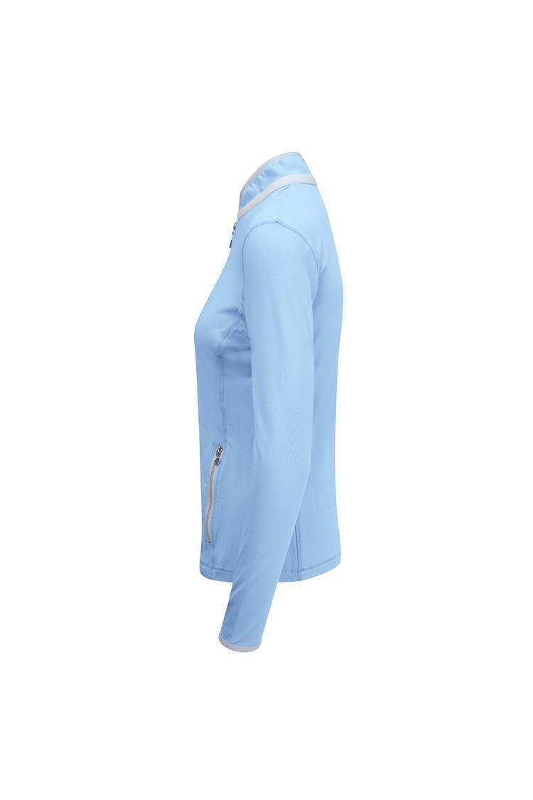 Picture of Pure Golf zns Ladies Mist Plain Midlayer Jacket - Pale Blue XS Only