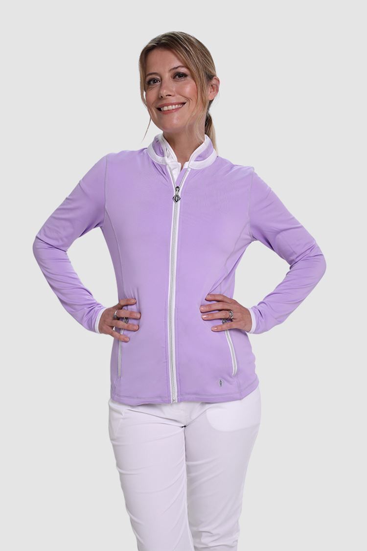Picture of Pure Golf zns Ladies Mist Plain Midlayer Jacket - Lilac Medium Only