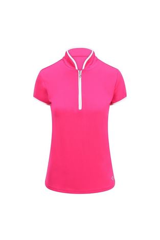 Show details for Pure Golf Ladies Bloom Cap Sleeve Polo Shirt - Hot Pink