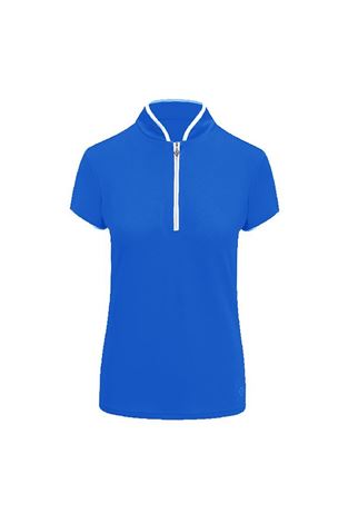 Show details for Pure Golf Ladies Bloom Cap Sleeve Polo Shirt - Royal Blue