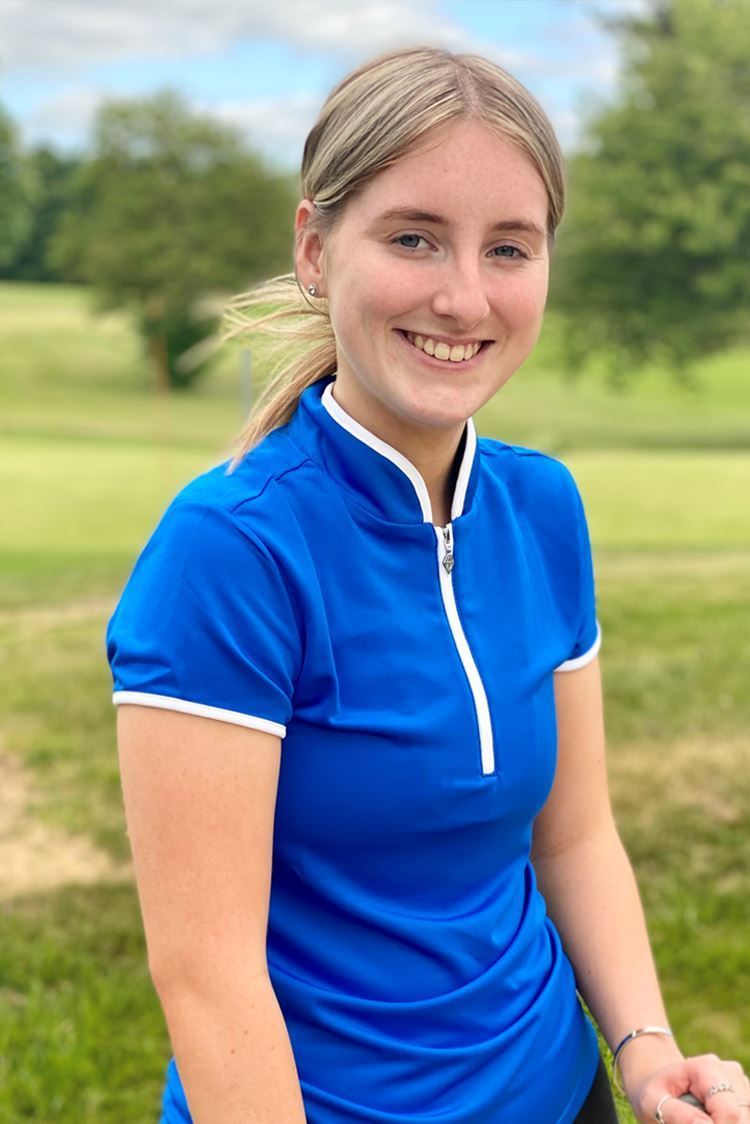 Picture of Pure Golf zns Ladies Bloom Cap Sleeve Polo Shirt - Royal Blue