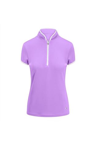 Show details for Pure Golf Ladies Bloom Cap Sleeve Polo Shirt - Lilac