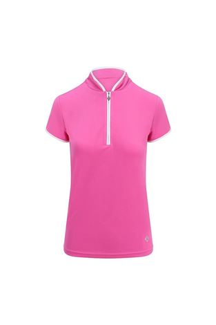 Show details for Pure Golf Ladies Bloom Cap Sleeve Polo Shirt - Azalea Pink