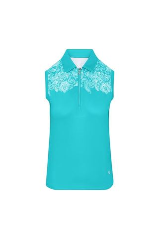 Picture of Pure Golf Ladies Trinity Sleeveless Polo Shirt - Ocean