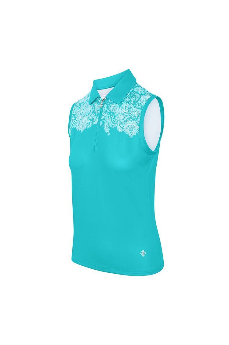 Picture of Pure Golf Ladies Trinity Sleeveless Polo Shirt - Ocean