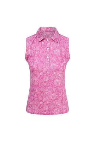 Picture of Pure Golf zns Ladies Rise Sleeveless Polo Shirt - Azalea Pink