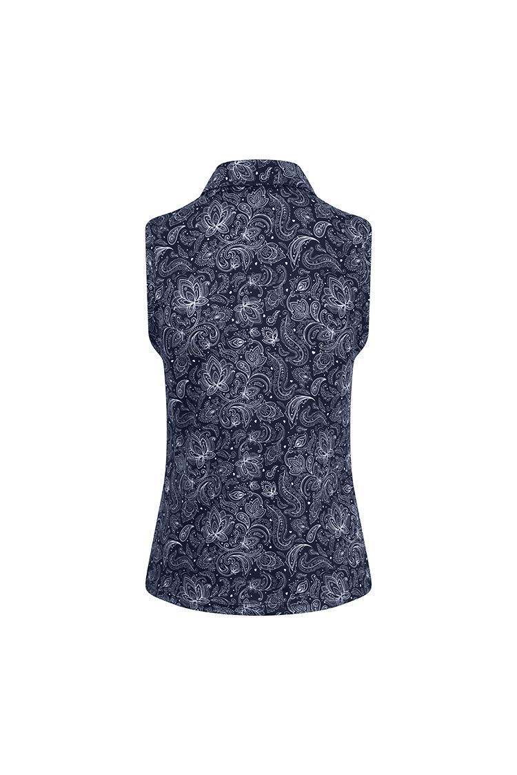 Picture of Pure Golf Ladies Rise Sleeveless Polo Shirt - Navy
