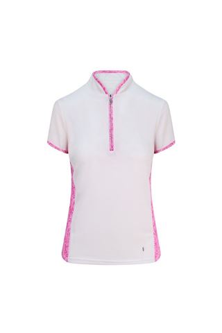 Picture of Pure Golf zns Ladies Bliss Cap Sleeve Polo Shirt - Azalea Pink