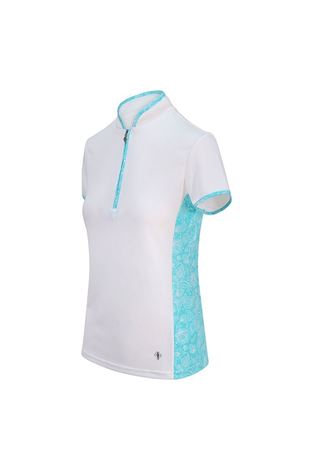 Show details for Pure Golf Ladies Bliss Cap Sleeve Polo Shirt - Ocean Blue