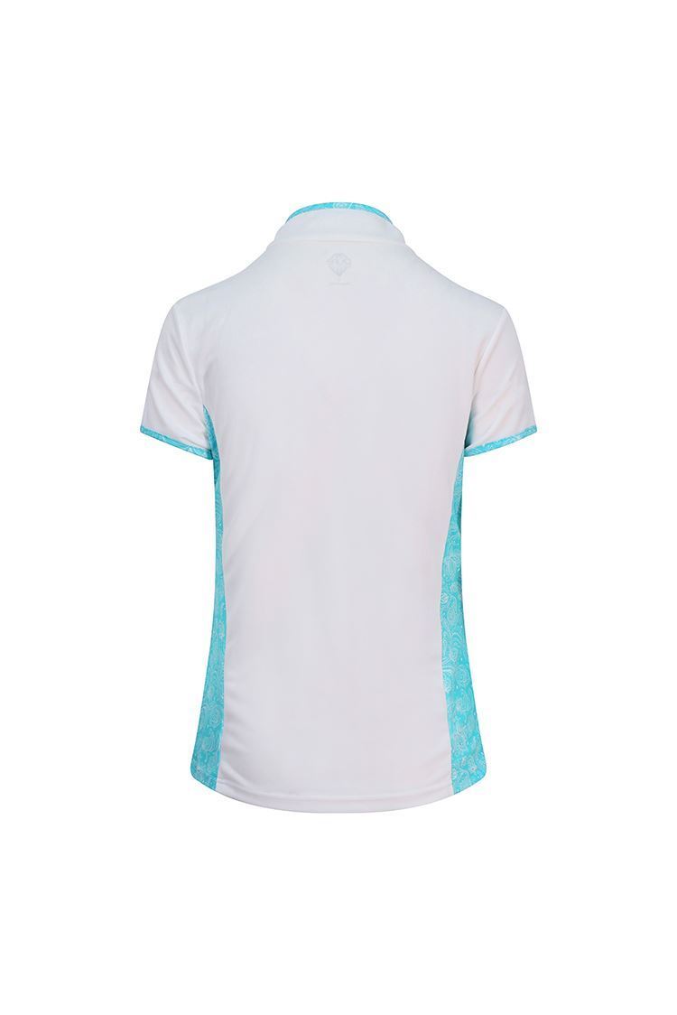Picture of Pure Golf Ladies Bliss Cap Sleeve Polo Shirt - Ocean Blue