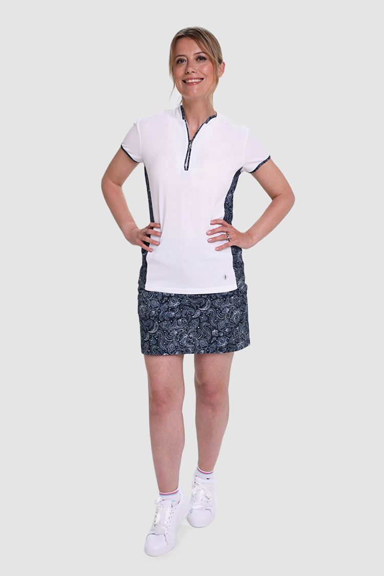 Picture of Pure Golf Ladies Bliss Cap Sleeve Polo Shirt - Navy - XS Only