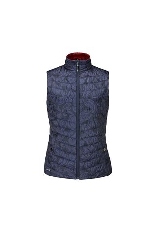 Picture of Ping zns  Ladies Colette Reversible Vest / Gilet - Navy / Firebrick