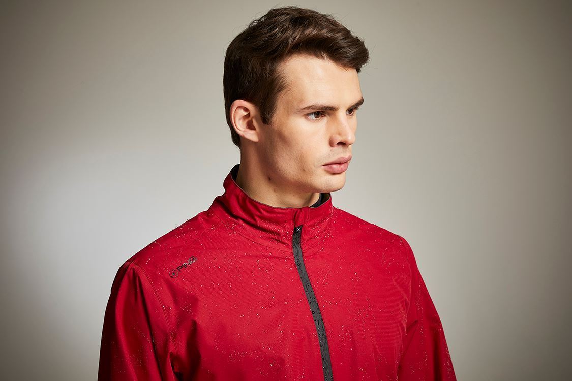 Picture of Ping Men's Sensordry Waterproof Jacket - Firebrick / Asphalt