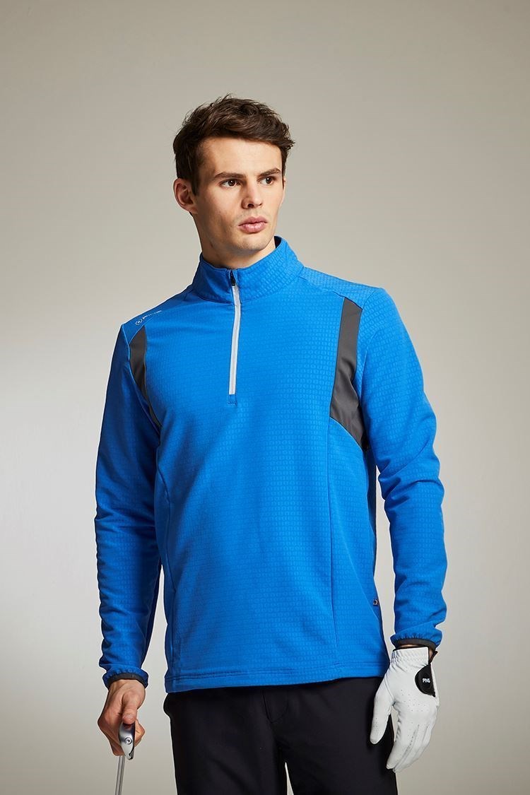 Picture of Ping Golf Men's Power 1/2 Zip Sweater - Delph Blue