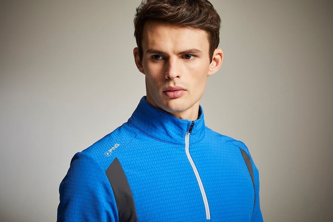 Picture of Ping Golf Men's Power 1/2 Zip Sweater - Delph Blue