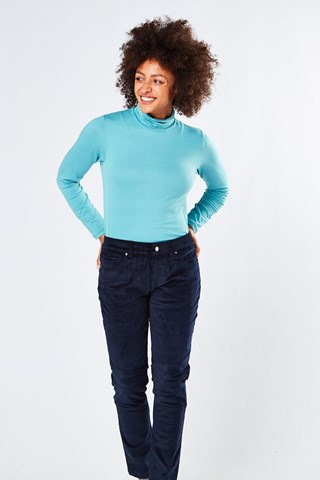 Picture of Swing out Sister Ladies Riga Roll Neck Top - Icelandic Blue (3XL ONLY)