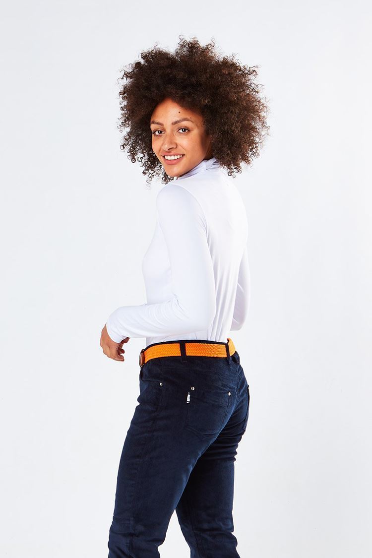 Picture of Swing out Sister Ladies Riga Roll Neck Top - Snow White